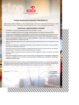 Polityka Bezpieczeństwa Żywności